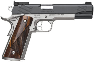 Kimber Mfg.,inc 3200309 Super Match II 45 ACP 8+1 5″ Matte Black KimPro II Aggressive Slide Serrations Front strap checkering Walnut Grip