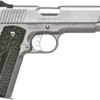 Kimber Mfg, Inc 3200342 TLE II  45 ACP 7+1 5" Stainless Match Grade Barrel, Satin Silver Serrated Stainless Steel Slide & Frame w/Beavertail, Aggressively Textures G-10 Grip
