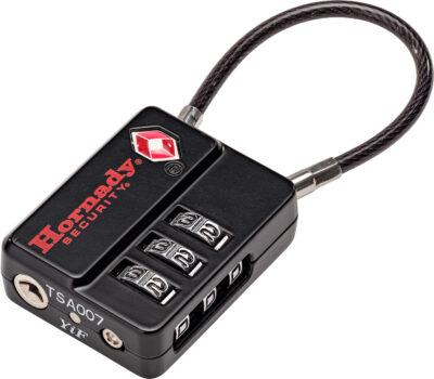 Hornady 96023 Flex Micro TSA Lock Open w/ Combination Black Aluminum