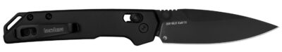 Kershaw 2051BLK Mini Iridium DuraLock KVT Folding Knife 3″ D2 Black Oxide Spear Point Blade, Black Aluminum Handles, Reversible Clip, AXIS/Crossbar Lock
