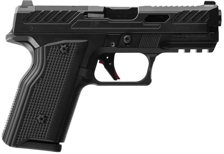 Fusion Firearms XF9BLK XF Pro 25acp Single Shot, 9" barrel, Black Optic Cut/Serrated/Window Cut Aluminum Slide, Black Aluminum Frame w/Beavertail & Picatinny Rail, Interchangeable Panels Grip