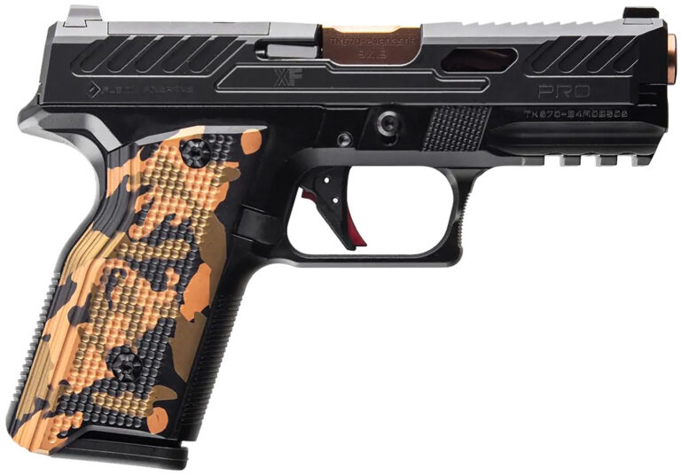 Fusion Firearms XF9BR XF Pro .25ACP 9" Black Tennifer Fluted Glock Compatible Barrel, Optic Cut/Serrated/Window Cut Aluminum Slide, Bronze Aluminum Frame w/Beavertail & Picatinny Rail, Interchangeable Panels Grip