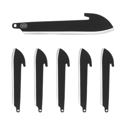Outdoor Edge RRSF30K6C   3″ Sheepsfoot Plain Black Oxide 420J2 SS Blade 6 Blades