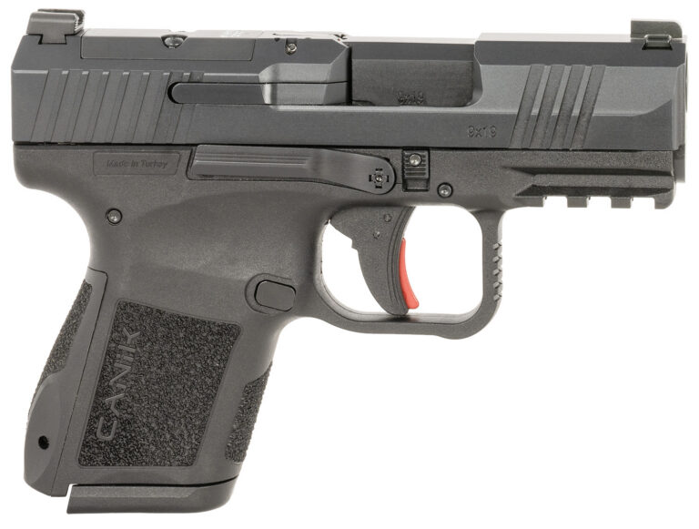 Canik HG7651CAN Mete MC9 *CA Compliant Micro-Compact Frame 9mm Luger 10+1 3.18" Steel Barrel, Black Cerakote Optic Ready/Serrated Steel Slide, Black Polymer Frame w/Picatinny Rail, Textured Grip