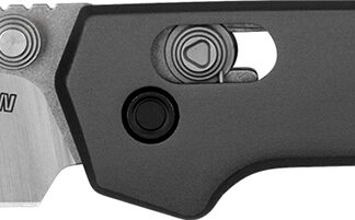 Kershaw 2051R Iridium Mini 3" Folding Reverse Tanto Plain Stonewashed D2 Steel Blade, Gray Anodized Aluminum Handle