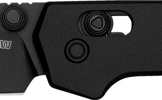 Kershaw 2051RBLK Iridium Mini 3" Folding Reverse Tanto Plain Black Oxide D2 Steel Blade, Black Anodized Aluminum Handle