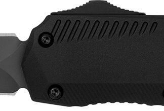 Kershaw 9000DE Livewire  Automatic 3.45" OTF Spear Point Plain Black PVD CPM MagnaCut Steel Blade, Black Anodized Aluminum Handle