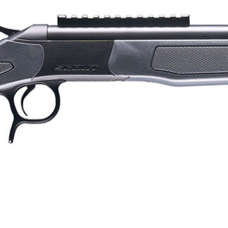 CVA CR4444 Scout  44 Mag 1rd 20" Blued Threaded Barrel, Blued Picatinny Rail Receiver, Stealth Gray Fixed Synthetic Stock