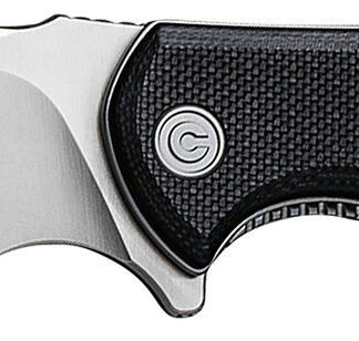 Civivi Knives C18026C-2 Praxis  Mini 2.98" Folding Drop Point Plain Satin D2 Steel Blade, Black Textured G10 Handle