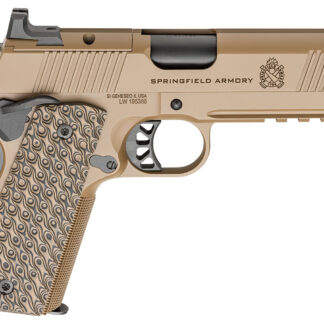 SPRINGFIELD ARMORY 1911 TRP AOS 9MM PISTOL 4.25" COYOTE CARRY CUT, RAIL, 3-9RD MAGS