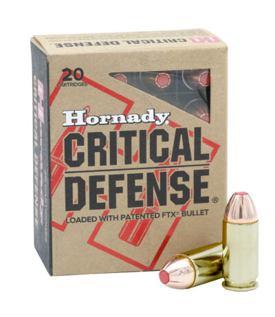 Hornady 90923 Critical Defense  45Auto+P 185gr Flex Tip eXpanding 20 Per Box/10 Case