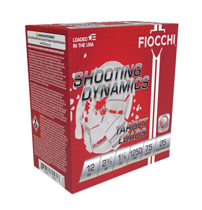 SHOOTING DYNAMICS 12 GAUGE 2-3/4'' #8 SHOT SHOTGUN AMMO SHOOTING DYNAMICS 12 GAUGE 2-3/4'' 1-1/8OZ #7.5 SHOT 25/BOX