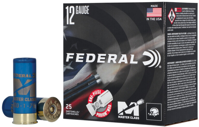 MASTER CLASS 12 GAUGE 2-3/4'' #7.5 SHOT SHOTGUN AMMO MASTER CLASS 12 GA 2-3/4'' 1-1/8OZ #7.5 SHOT 1235 FPS 25/BOX