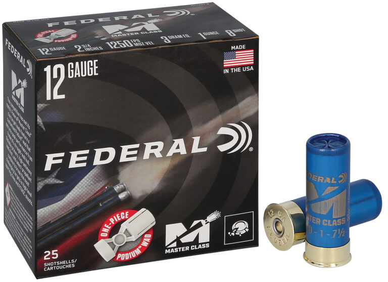 MASTER CLASS 12 GAUGE 2-3/4'' #8 SHOT SHOTGUN AMMO MASTER CLASS 12 GA 2-3/4'' 1OZ #8 SHOT 1250 FPS 25/BOX