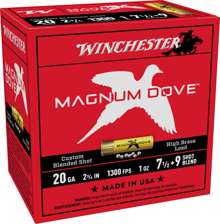 MAGNUM DOVE 20 GAUGE 2-3/4'' #7.5 & #9 SHOT SHOTGUN AMMO MAGNUM DOVE 20 GAUGE 2-3/4'' 1OZ #7.5 & 9 SHOT 25/BOX