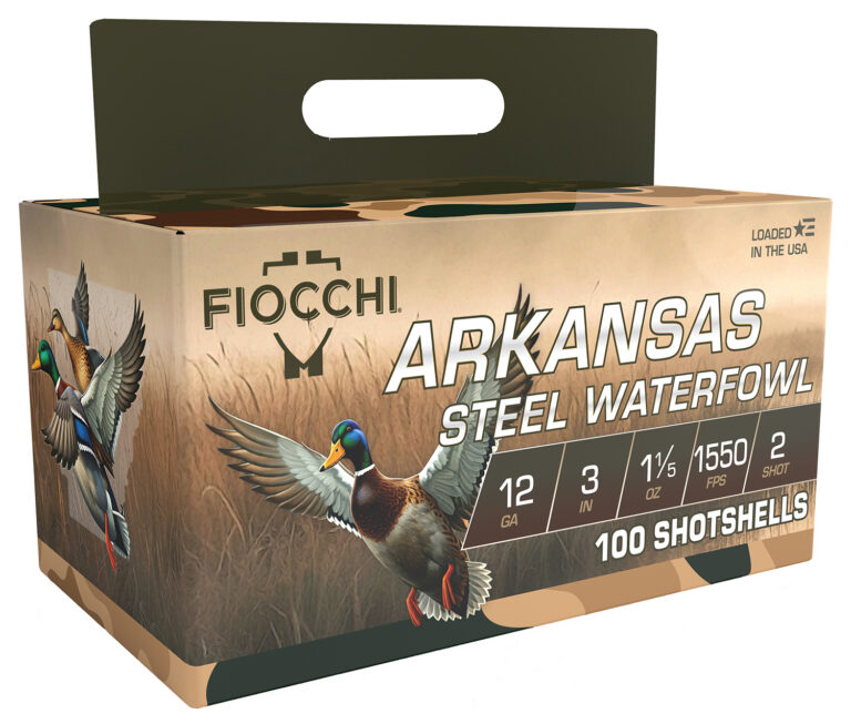 Fiocchi Arkansas Steel Shotgun Ammo 12 ga. 3 in. 1 1/5 oz. 1550 FPS 4 Shot 100 rd.