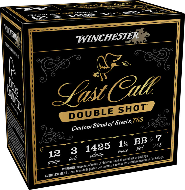 LAST CALL DOUBLE SHOT 12 GAUGE 3” #BB & #7 BLEND SHOTGUN AMMO LAST CALL DOUBLE SHOT 12GA 3'' 1-1/4OZ #BB & #7 SHOT 25/BOX