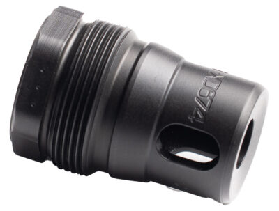 Dead Air RXD675 XRF Xeno Rimfire Muzzle Brake Black Nitride 17-4PH Stainless Steel M10x1 Threads 1.21″ OAL 0.81″ Diameter