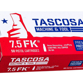 Tascosa Ammunition TMTAMMOF5   7.5FK 95gr Hollow Point 50 Per Box/12 Case