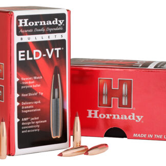 ELD-VT® 25 CALIBER (0.257) POLYMER TIP BOAT TAIL RIFLE BULLETS ELD-VT .25 CALIBER (0.257) 95GR POLYMER TIPPED-BT 100/BOX