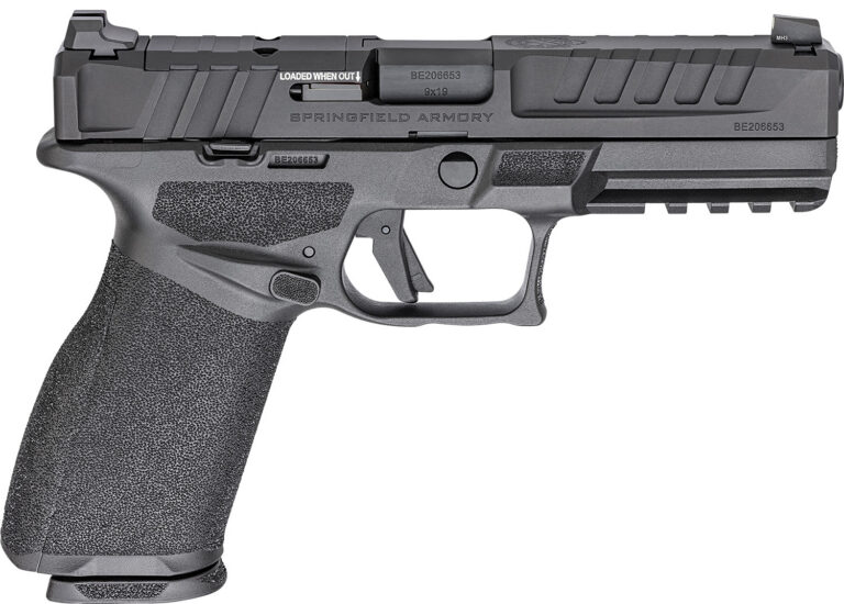 Springfield Armory EC9459BCAU Echelon *CA Compliant Full Size 9mm Luger 10+1 4.50" Black Melonite Barrel & Steel Optic Ready/Serrated Slide, Black Polymer Frame w/Picatinny Rail, Textured Grip
