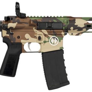 Hi-Point HP15P-300BLKM81 HP 15P 300 Blackout 30+1 10.50" Black Threaded Barrel, M81 Woodland Camo Aluminum Receiver w/Picatinny Rail, M-LOK Handguard, Blade Polymer Brace, B5 P Type 23 Grip