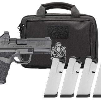 Springfield Armory Hellcat Pro HCP9379BOSPCA-PAC CA Compliant 9mm Luger 10+1 3.70" Black Melonite Steel Barrel & Optic Ready/Serrated Steel Slide, Black Polymer Frame W/Picatinny Rail, Viridian RFX11