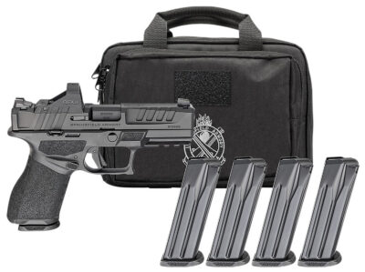 ECHELON 4.0C 9MM SEMI-AUTO HANDGUN GEAR PAC W/VIRIDIAN RFX11 ECHELON 4.0C 9MM LUGER 4''BBL (4)10RD MAG W/VIRIDIAN RFX11