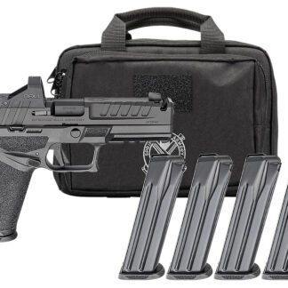 ECHELON 4.5F 9MM COMPENSATED SEMI-AUTO HANDGUN GEAR PAC W/RFX11 ECHELON 4.5F 9MM LUGER 4.5'' COMP BBL (4)15RD MAG W/RFX11