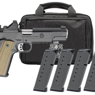 SPRINGFIELD ARMORY 1911 OPERATOR AOS 45ACP 5IN BARREL 8RD BLACK U-NOTCH W/TRITIUM 4MAGS PO9230AOS-PAC