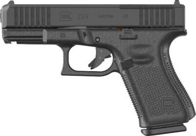 Glock PV2350201MOS G23 V MOS 40 S&W 10+1 4.02" Black GMB Barrel, Black nDLC Steel Optic Ready/Serrated Slide, Black Polymer Frame w/Accessory Rail, Interchangeable Backstrap Grip, Ambidextrous