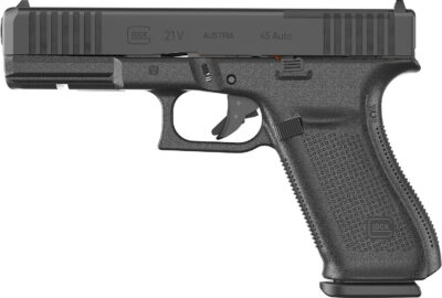 Glock UV2150201MOS G21 V MOS Full Size 45 ACP 10+1 4.61″ Black GMB Barrel, Black nDLC Steel Optic Ready/Serrated Slide, Black Polymer Frame w/Accessory Rail, Textured Polymer Grip, Ambidextrous