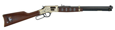 Henry H006GES2 Eagle Scout Centennial Tribute 2nd Edition 44 Special/44 Mag 10+1 20" Blued Octagon Barrel, Polished Brass w/Nickel Plating Drilled & Tapped Receiver, American Walnut Straight Stock