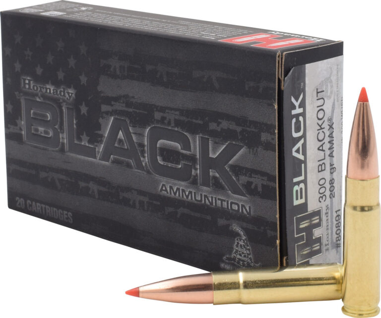 HORNADY BLACK® 300 AAC BLACKOUT A-MAX® POLYMER TIP RIFLE AMMO BLACK 300 AAC BLACKOUT 208GR A-MAX POLYMER TIPPED 20/BOX