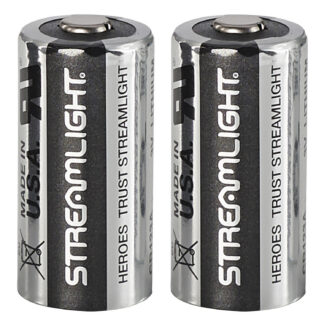 Streamlight 85175 CR123A Lithium Batteries  Silver/Black 3 Volts (2) Single Pack