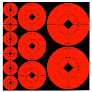 Birchwood Casey 33928 Target Spots  Self-Adhesive Paper Black/Orange Bullseye 60 Pack