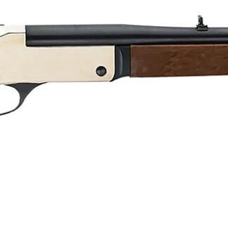 Henry H015B4570 Single Shot  45-70 Gov Caliber with 1rd Capacity, 22" Blued Barrel, Polished Brass Metal Finish & American Walnut Stock, Right Hand (Full Size)