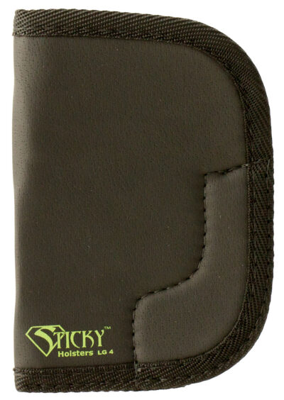 Sticky Holsters LG4 LG-4  Black/Green Latex Free Rubber Fits Lg Revolvers up to 3″ Ambidextrous
