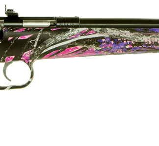 Crickett KSA2160 Youth  22 LR 1rd 16.12" Barrel & Receiver, Fixed Front/Adjustable Rear Peep Sight, Hydro Dipped Muddy Girl Synthetic Stock w/11.5" LOP, Rebounding Firing Pin Safety