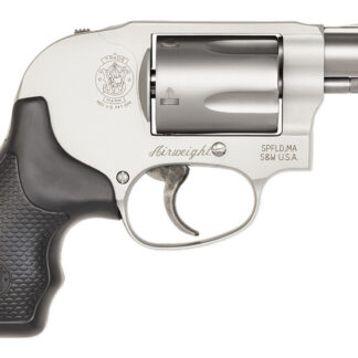 Smith & Wesson 163070 Model 638 *CA Compliant 38 Special + P 5 Shot 1.88" Stainless Steel Barrel/Cylinder, Matte Silver Aluminum Alloy J-Frame, Polymer Grip, Internal Lock, Concealed Hammer