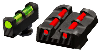 HIVIZ Interchangeable Front & Rear Handgun Target Sights Fits All Glock Models Green Red White Litepipes