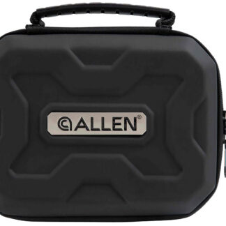 Allen 827 EXO  Handgun Case Black Polymer, Molded Carry Handle, Egg Crate Foam & Lockable Zippers 7" x 5.25"