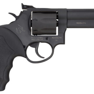 Taurus 2-660041 66 Medium 357 Mag/38 Special +P 7 Shot 4" Matte Black Oxide Ally Steel Barrel, Cylinder & Frame, Black Finger Grooved Rubber Grip, Transfer Bar Safety, Exposed Hammer