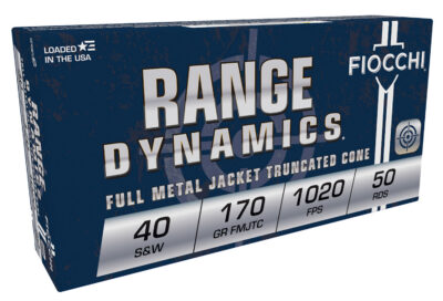 Fiocchi Range Dynamics Pistol Ammo 40 S&W 170 gr. FMJTC 50 rd.