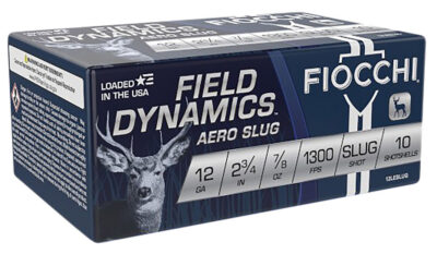 FIELD DYNAMICS AERO SLUG 12 GA 2-3/4” SLUG SHOT SHOTGUN AMMO FIELD DYNAMICS AERO SLUG 12 GAUGE 2-3/4” 7/8OZ SLUG 10/BOX