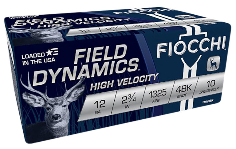 Fiocchi Defense Dynamics Shotgun Loads 12 ga. 2.75 in. 27 Pellet 4 Buck HV 10 rd.
