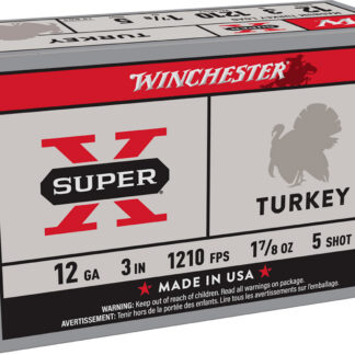 Winchester Ammo X123MT5 Super X Magnum Turkey 12Gauge 3" 1 7/8oz Copper Plated 5Shot 10 Per Box/10 Case