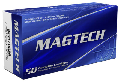 Magtech 9S Range/Training  9mmLuger 124gr Jacketed Soft Point 50 Per Box/20 Case