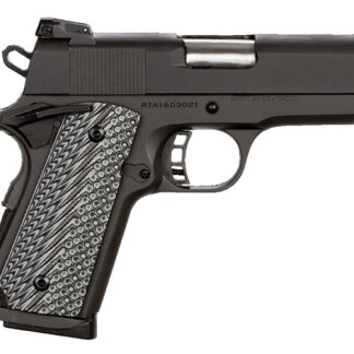 Rock Island 51479 Rock Ultra CS 45 ACP Caliber with 3.50" Barrel, 7+1 Capacity, Overall Black Parkerized Finish Steel, Beavertail Frame, Serrated Slide & Black/Gray G10 Grip