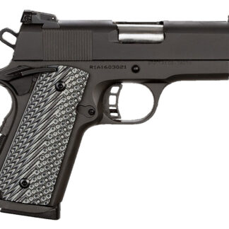 Rock Island 51585 Rock Ultra CS-L 45 ACP Caliber with 3.60" Barrel, 7+1 Capacity, Black Anodized Finish Aluminum Beavertail Frame, Serrated Black Parkerized Steel Slide & Black/Gray G10 Grip